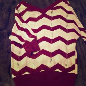 Women's Chevron V-Neck Sweater